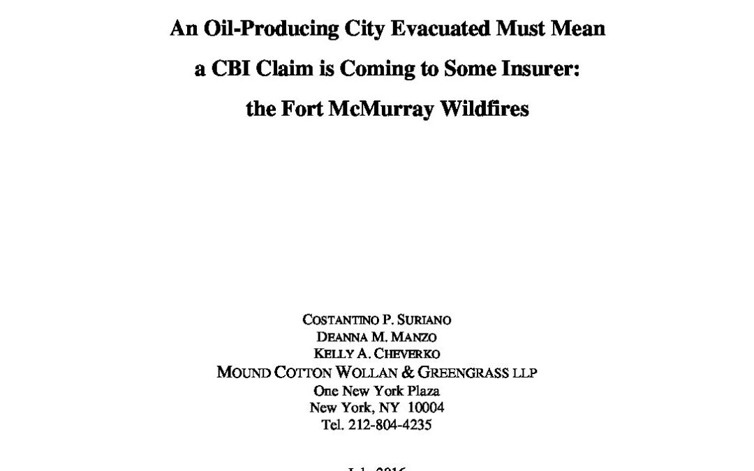 Fort McMurray White Paper. Who is the CBI Winner (00701881)